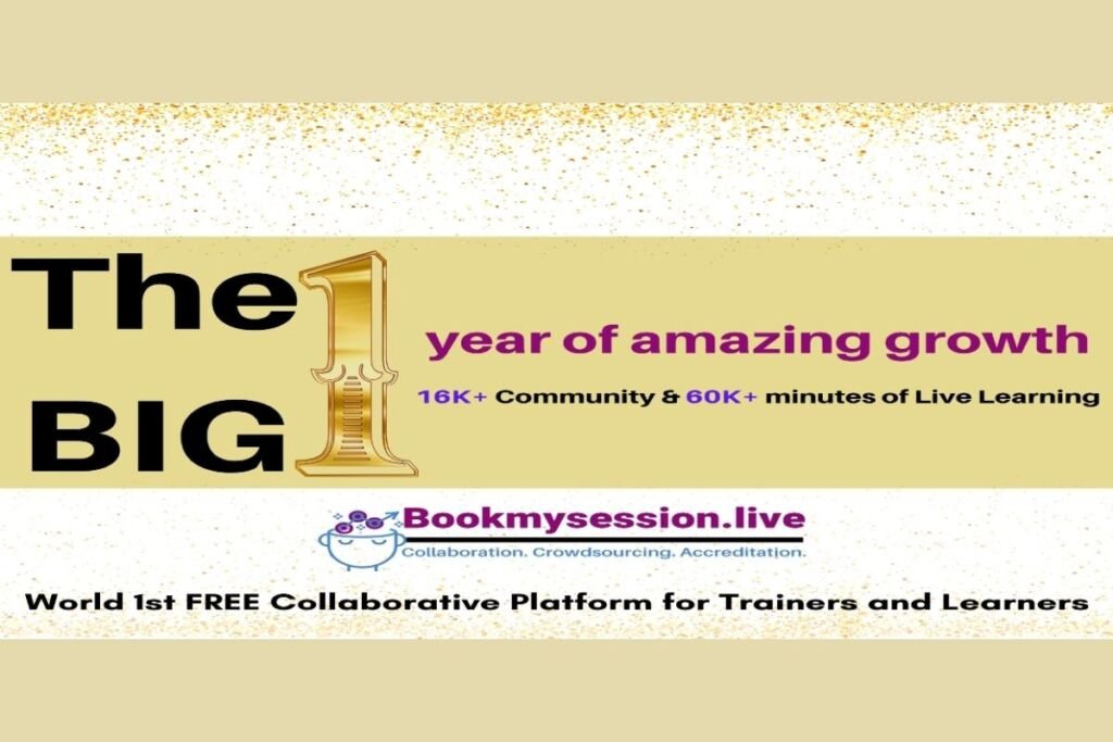 The Big 1 year of amazing Growth: Bookmysession.live