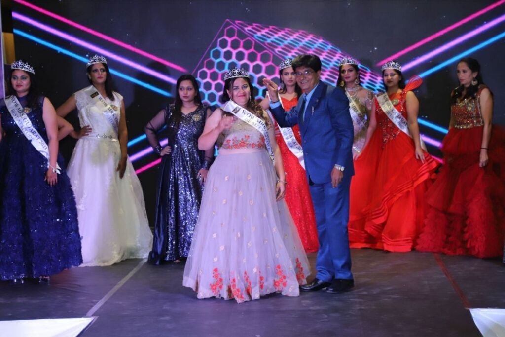 Nikhita Keshvani wins beauty with brain title in the Mrs Gujarat category at WOW beauty and fashion pageant