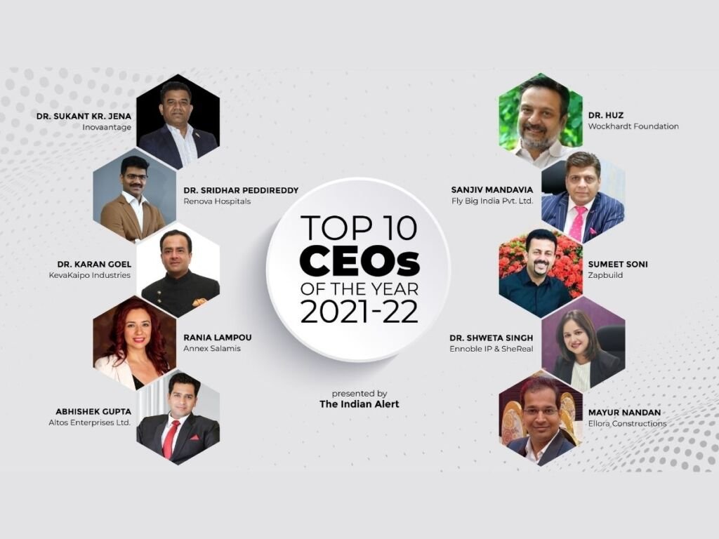 Top 10 CEOs of The Year 2021-22 By The Indian Alert