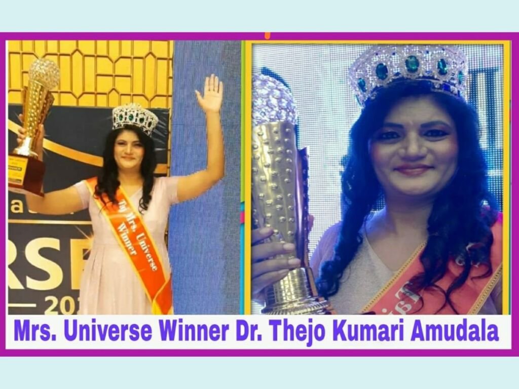 Dr. Thejo Kumari Amudala bags Taj Mrs. Universe title at a beauty pageant