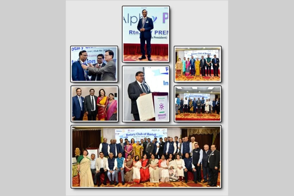 Rotary Club of Borivili installed K.V.Premraj as their 34th President at a glittering ceremony