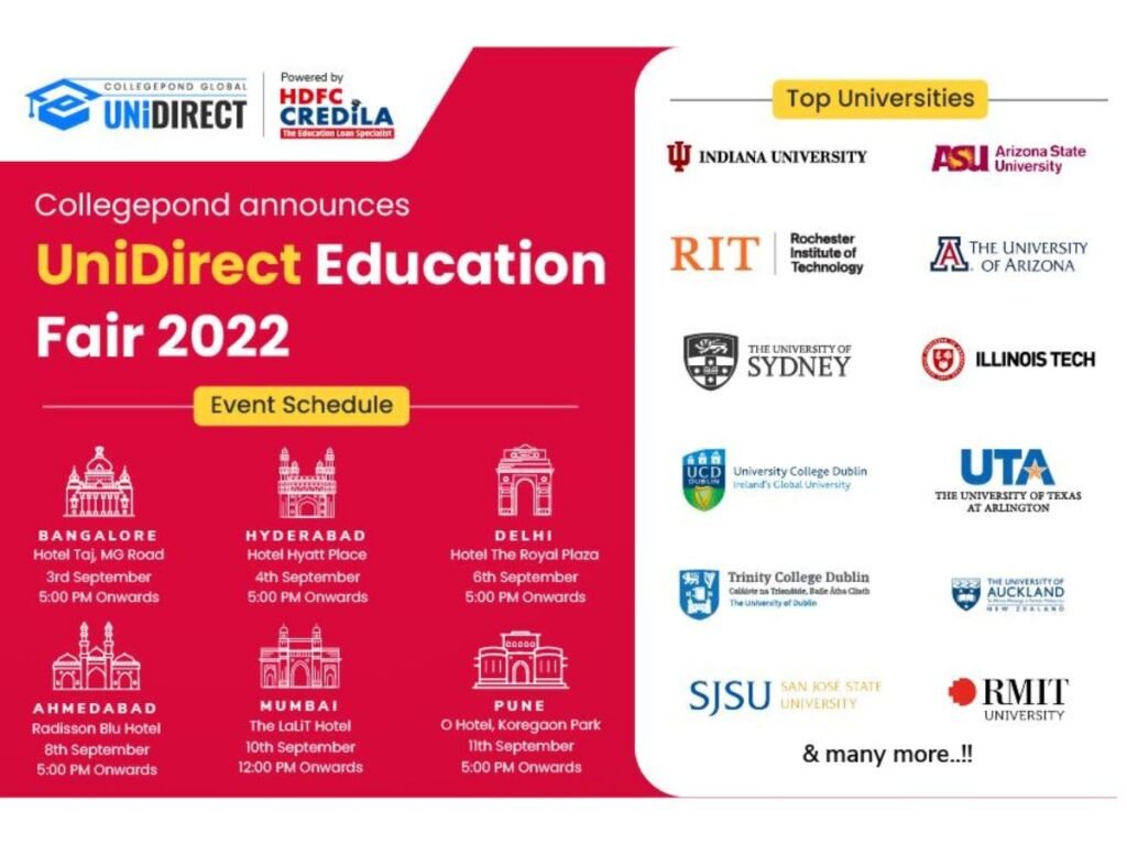Collegepond’s Global UniDirect 2022: A Promising Platform for Study Abroad Aspirants to Meet 100+ International Universities