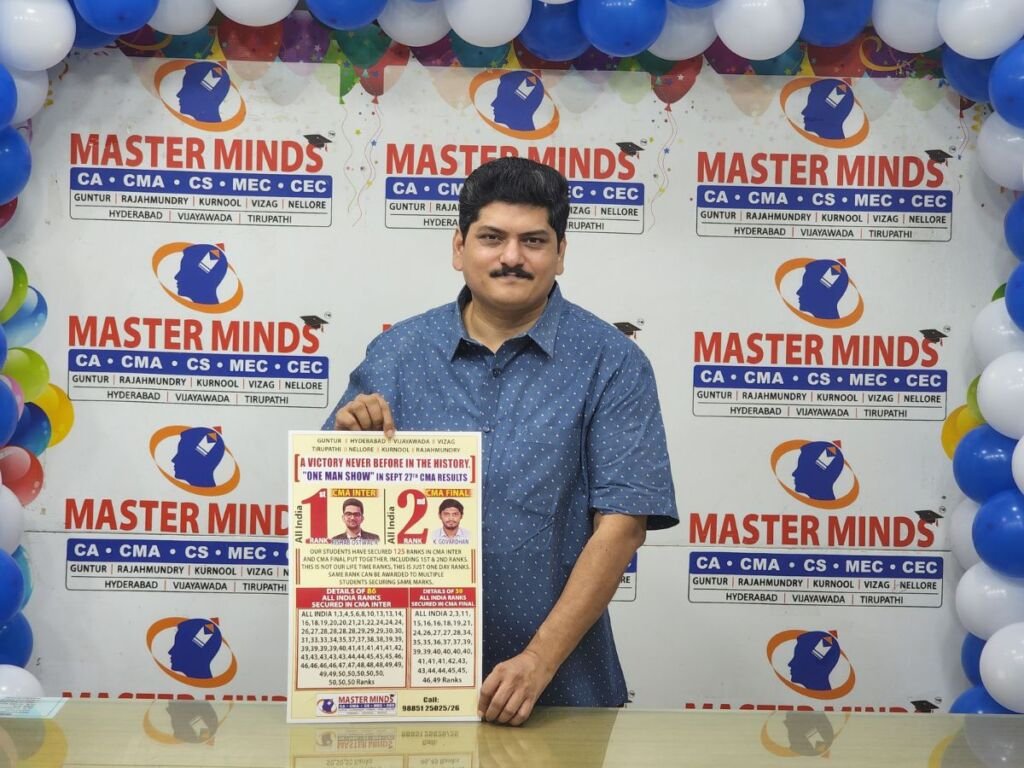 125 students of Masterminds for CA institute achieve All India ranks in CMA Inter, Final exams