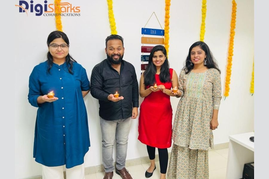 Digisharks Communications Pvt Ltd hosted a fantastic Diwali party for its employees and announced the National Achievers Awards 2022