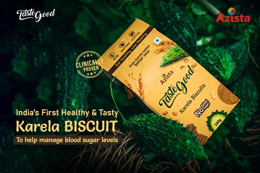 Azista Industries Launches India’s First Ever Low-GI, Diabatic -Friendly Biscuits – The Taste Good Karela Biscuits